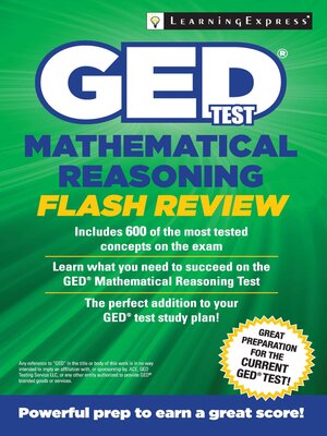 cover image of GED Test Mathematics Flash Review